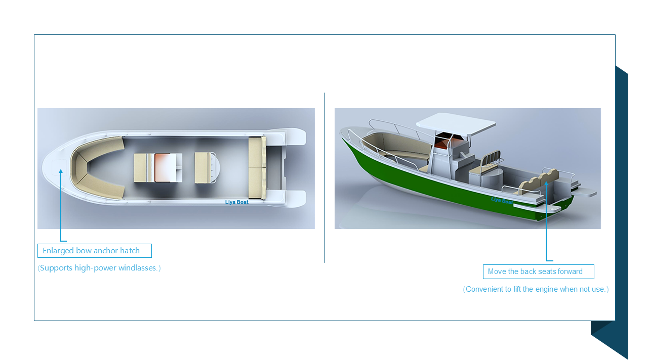 NEW 7.6m fishing boat fiberglass