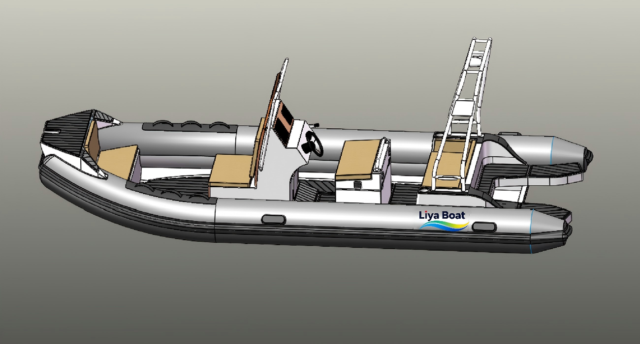 Liya 20FT Deep V Aluminum RIB Boat with Motor-CE 8-10 Person Capacity