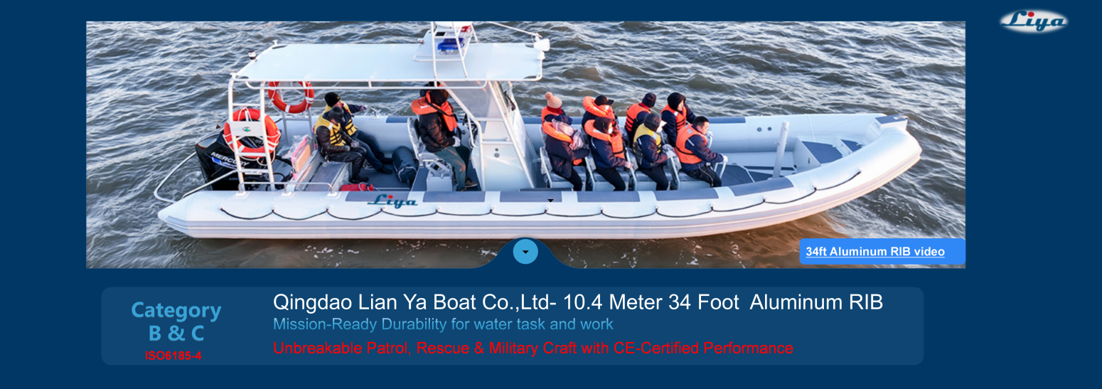 Liya Patrol RIB Boat with Large Aluminum T-Top 