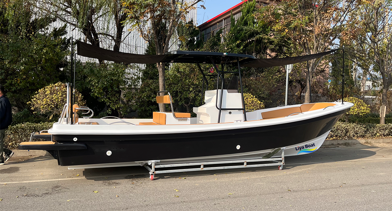 Liya 7.6m 25FT Deep V Hull Fiberglass Panga Boat for Fishing & Leisure,CE 