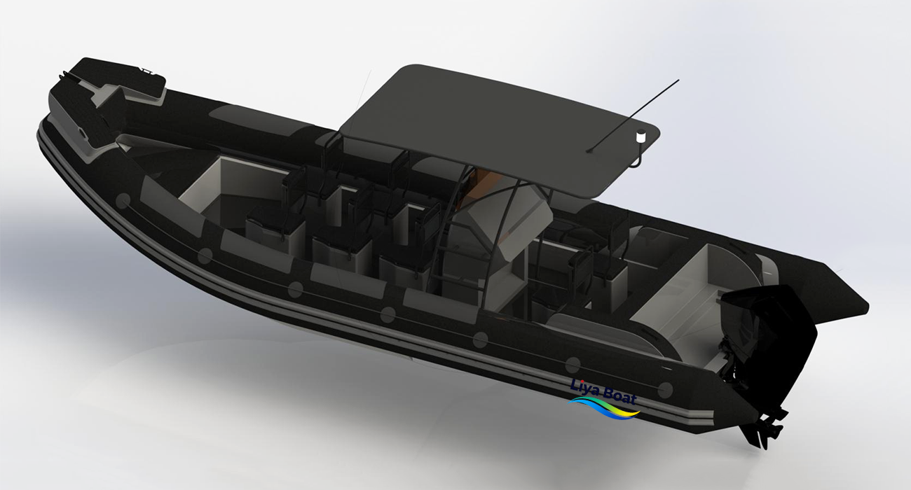 Liya 7.9m 26FT RHIB for Patrol, 16 Seats, Gun Rack Ready