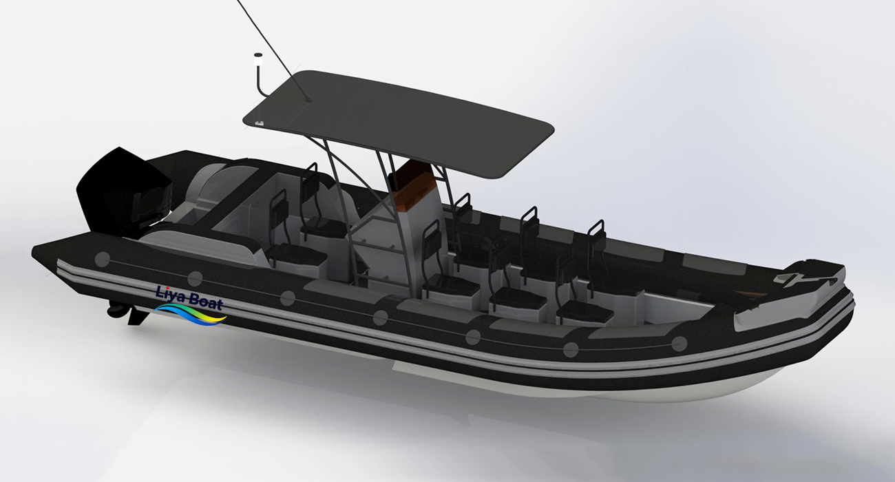 Liya 7.9m 26FT RHIB for Patrol, 16 Seats, Gun Rack Ready