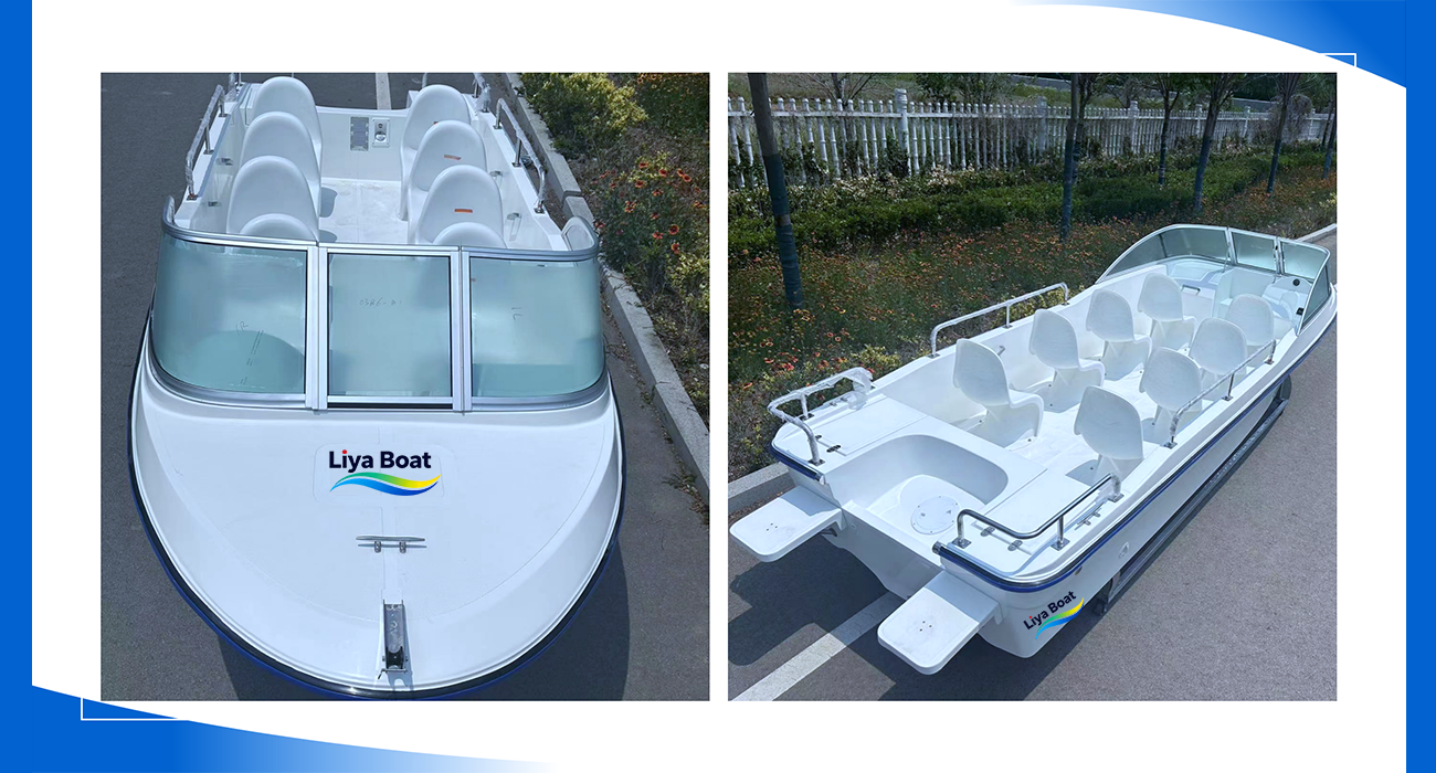 Liya 20ft Fiberglass Passenger Boat: 8-Seater for Tour,Fishing & Family Fun