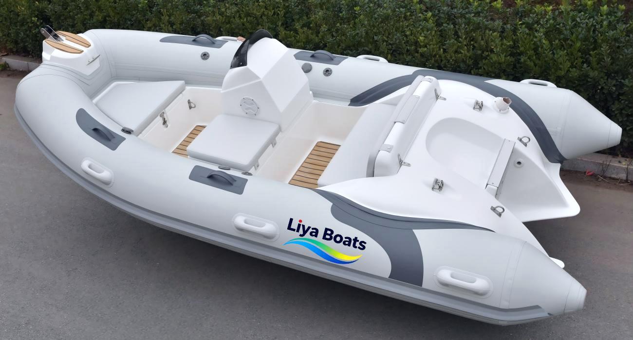  Liya 3.8m High-Speed RlB Tender Boat Side Profile on Water