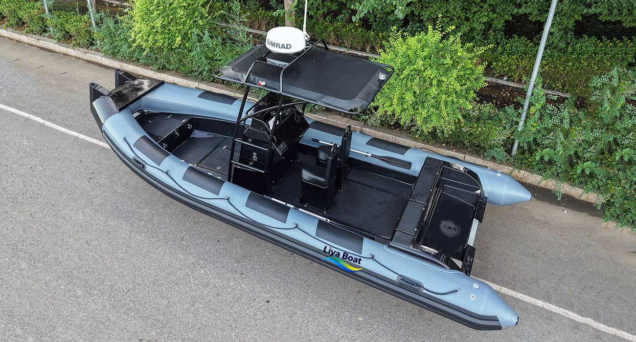 Liya 6.6m Black RIB Boat 200-250HP | 8 Seats | Patrol & Security Craft