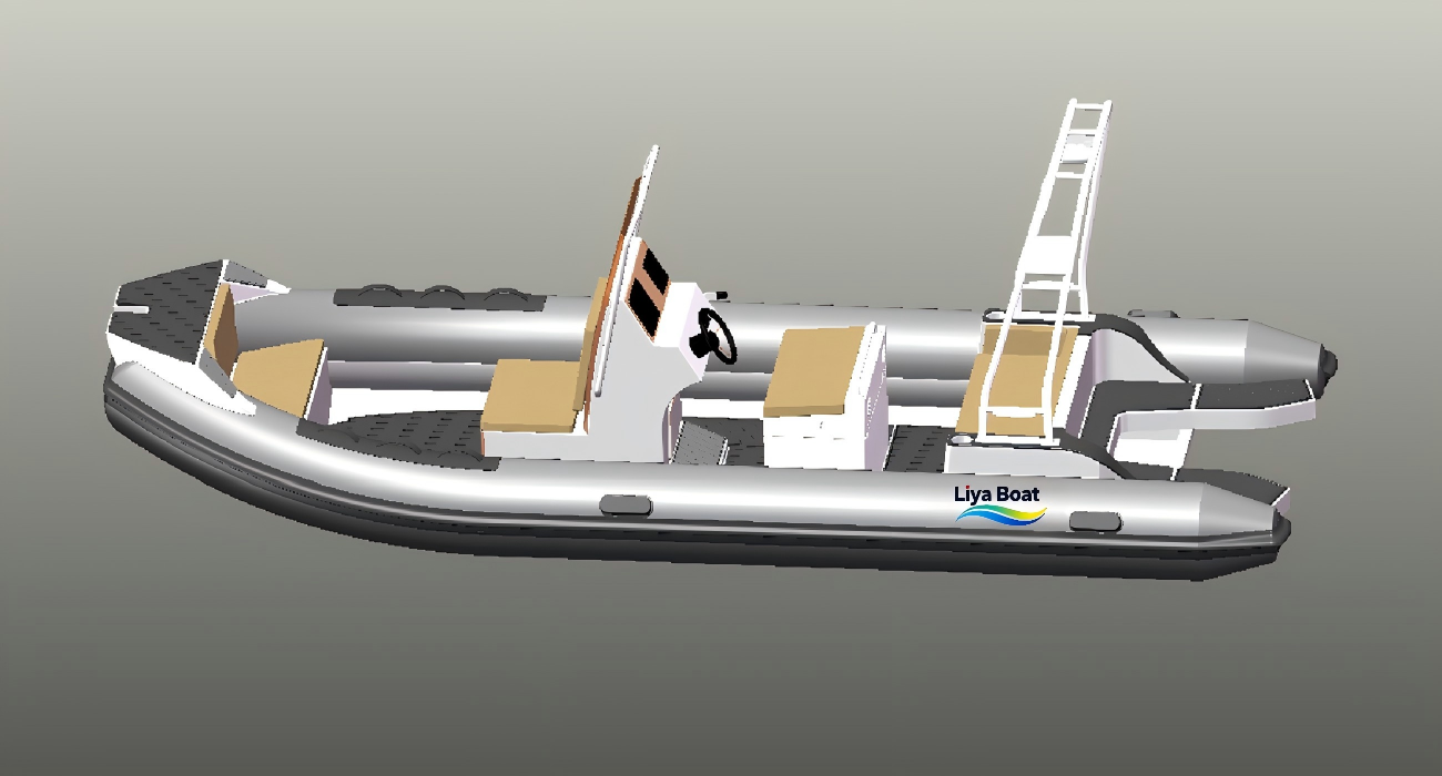 Liya 20FT Deep V Aluminum RIB Boat with Motor-CE 8-10 Person Capacity