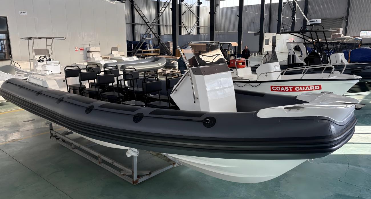 bow View of Patrol RHIB Showing Navigation Light Wing
