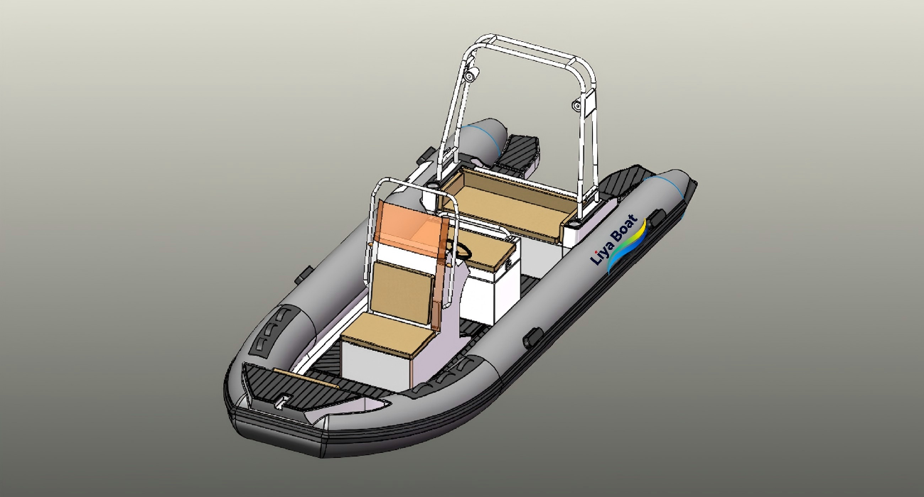 Liya 20FT Deep V Aluminum RIB Boat with Motor-CE 8-10 Person Capacity