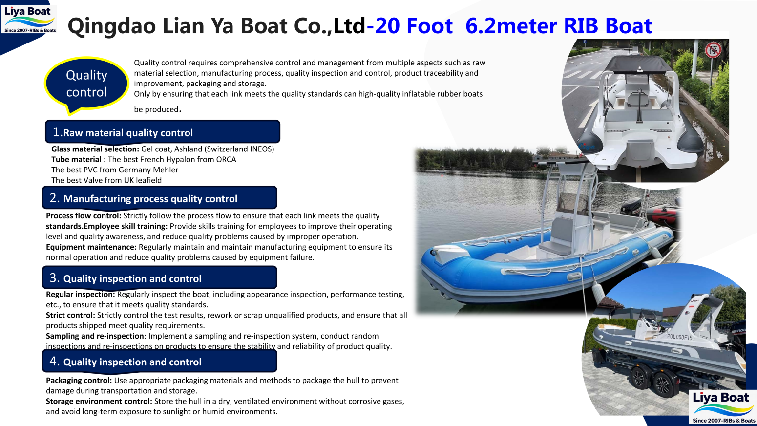 Liya 20 Foot RIB quality control